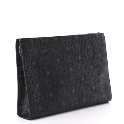 MCM Visetos Medium Zip Pouch Black 3 of 9