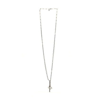 Hermes Palladium Permabrass Curiosite Charm Pendant Necklace 3 of 6