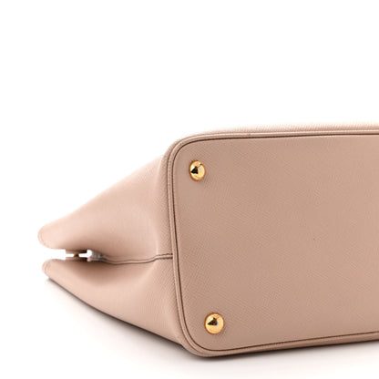 Prada Saffiano Cuir Medium Double Bag Cammeo Rosa 10 of 15