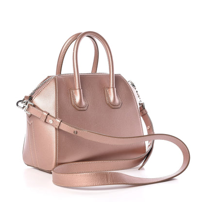 Givenchy Metallic Sugar Goatskin Mini Antigona Light Pink 3 of 15