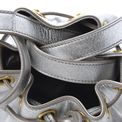 Saint Laurent Metallic Calfskin Small Emmanuelle Bucket Bag Silver 19 of 19