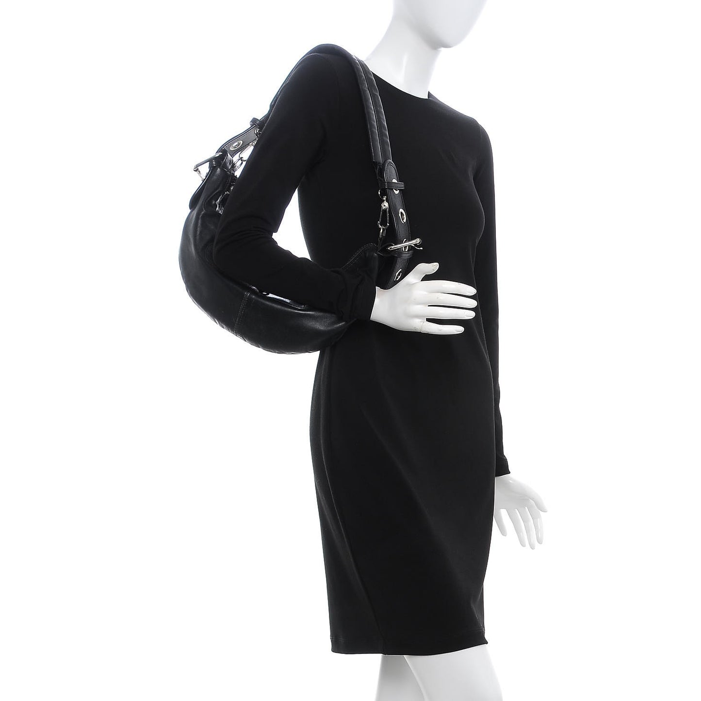 Calfskin Shoulder Bag Black