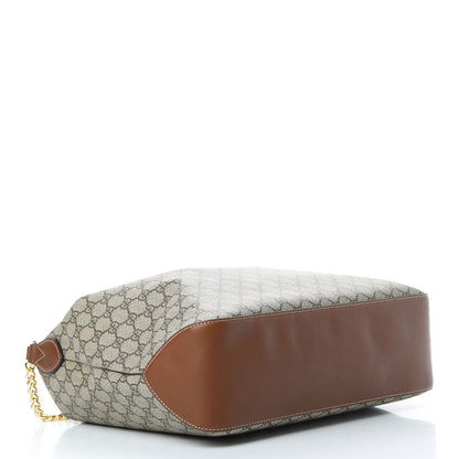 Gucci GG Supreme Monogram Large Linea A Hobo Light Brown 5 of 12