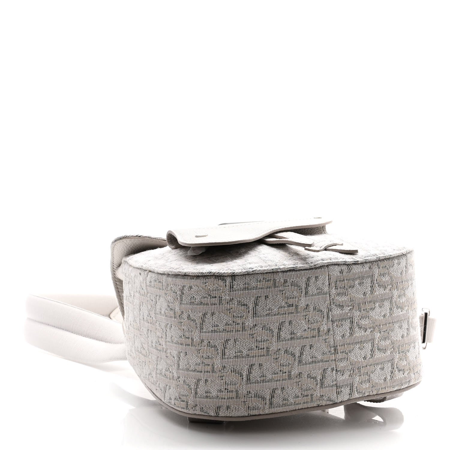 Christian Dior HOMME Oblique Jacquard Calfskin Mini Saddle Backpack Beige 4 of 10