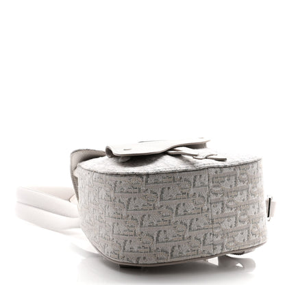 Christian Dior HOMME Oblique Jacquard Calfskin Mini Saddle Backpack Beige 4 of 10
