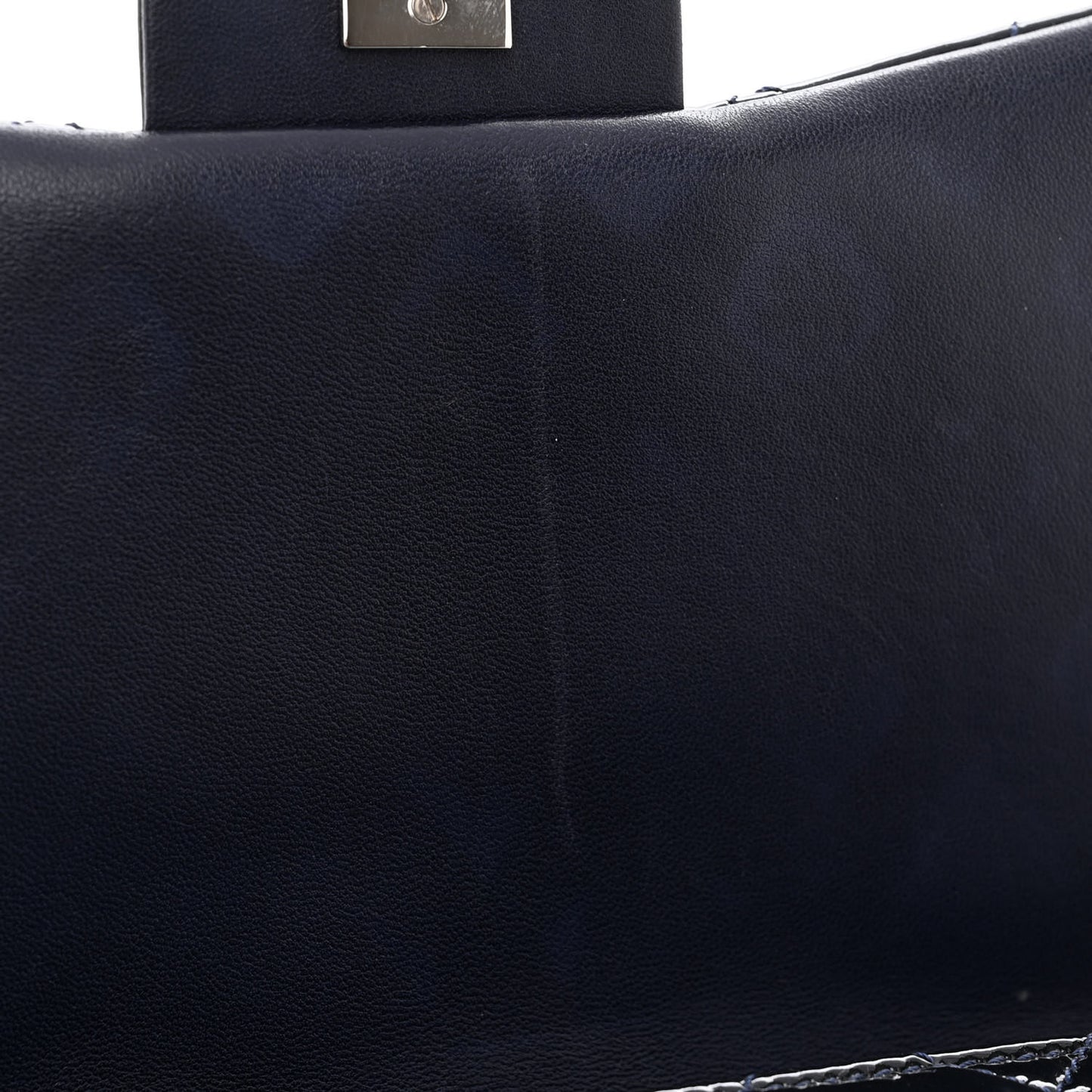 Patent Quilted 3 Jumbo Flap Navy