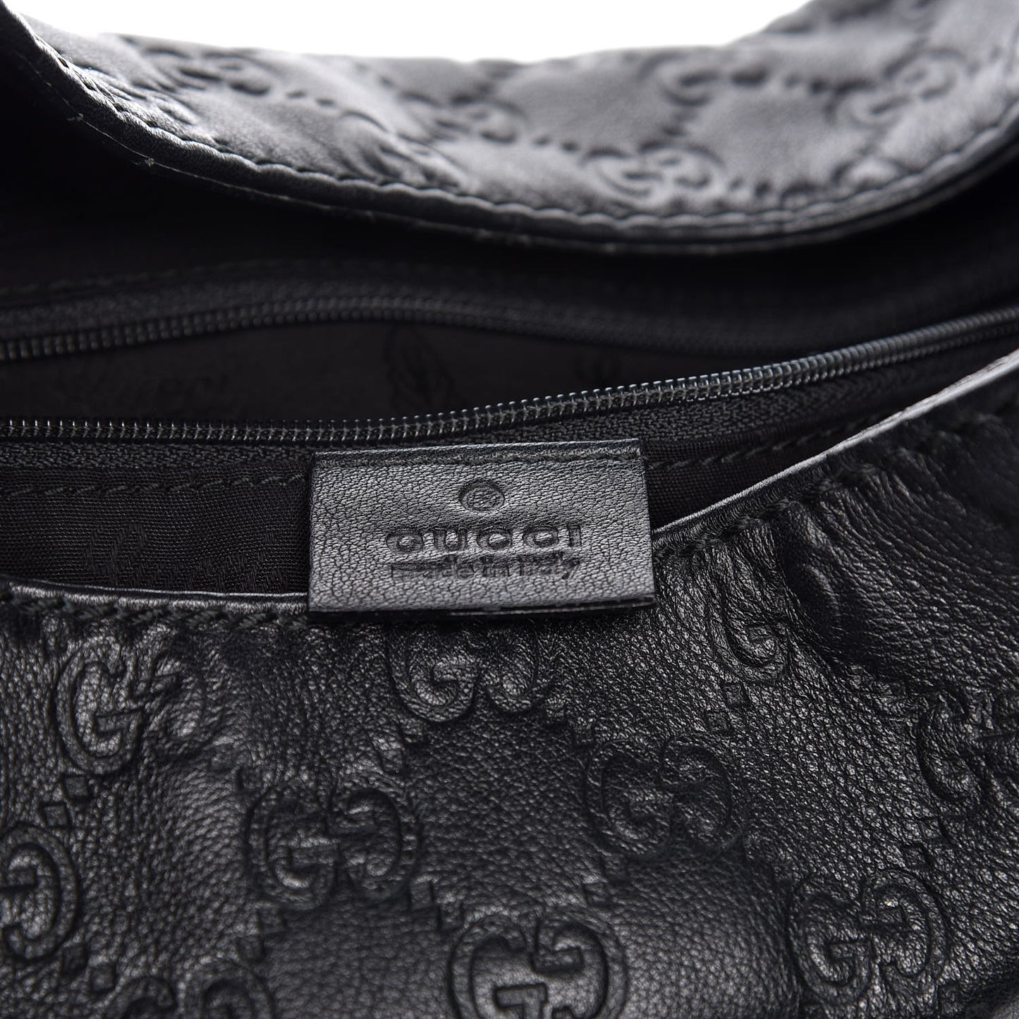 Guccissima Large New Ladies Web Hobo Black
