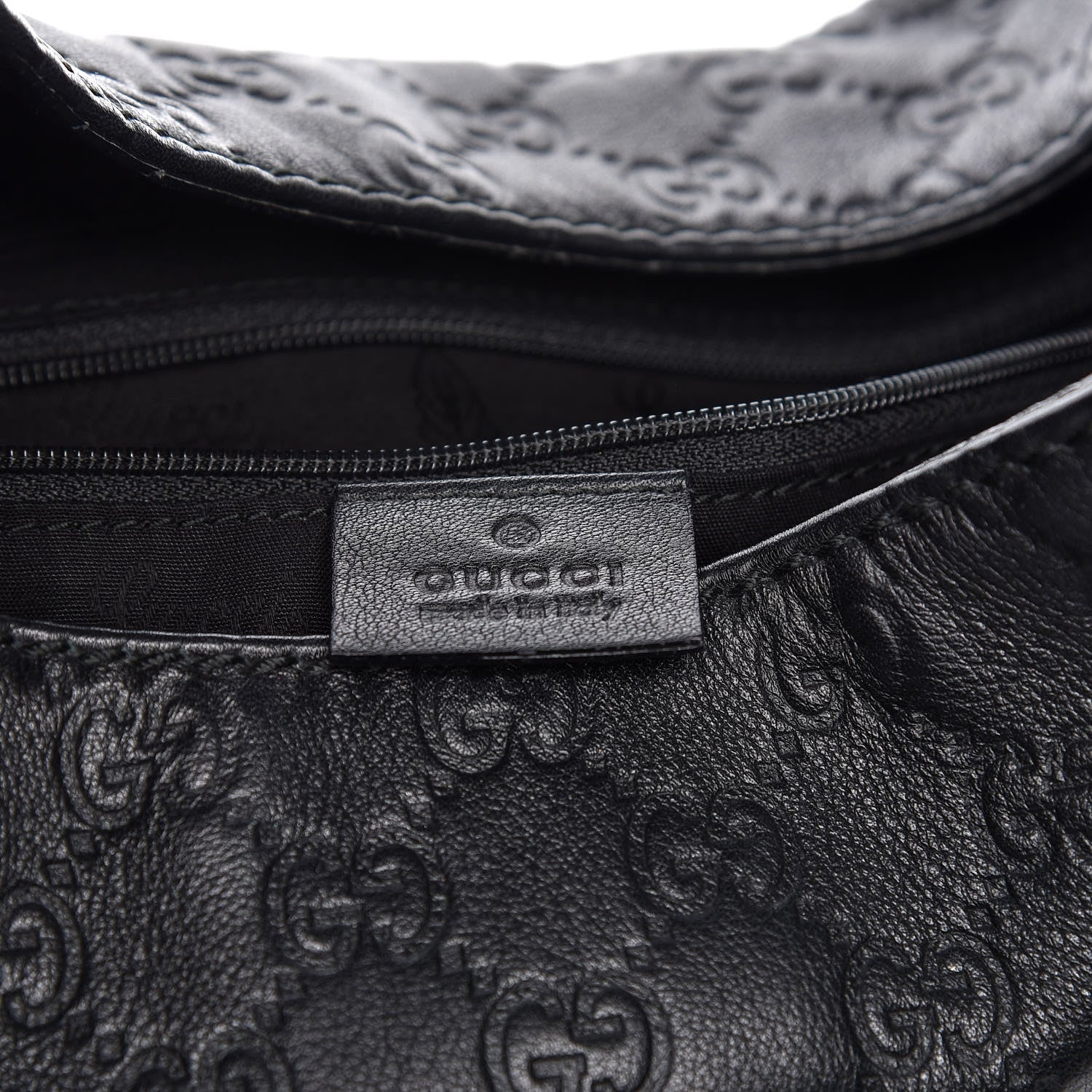 Gucci Guccissima Large New Ladies Web Hobo Black 6 of 11