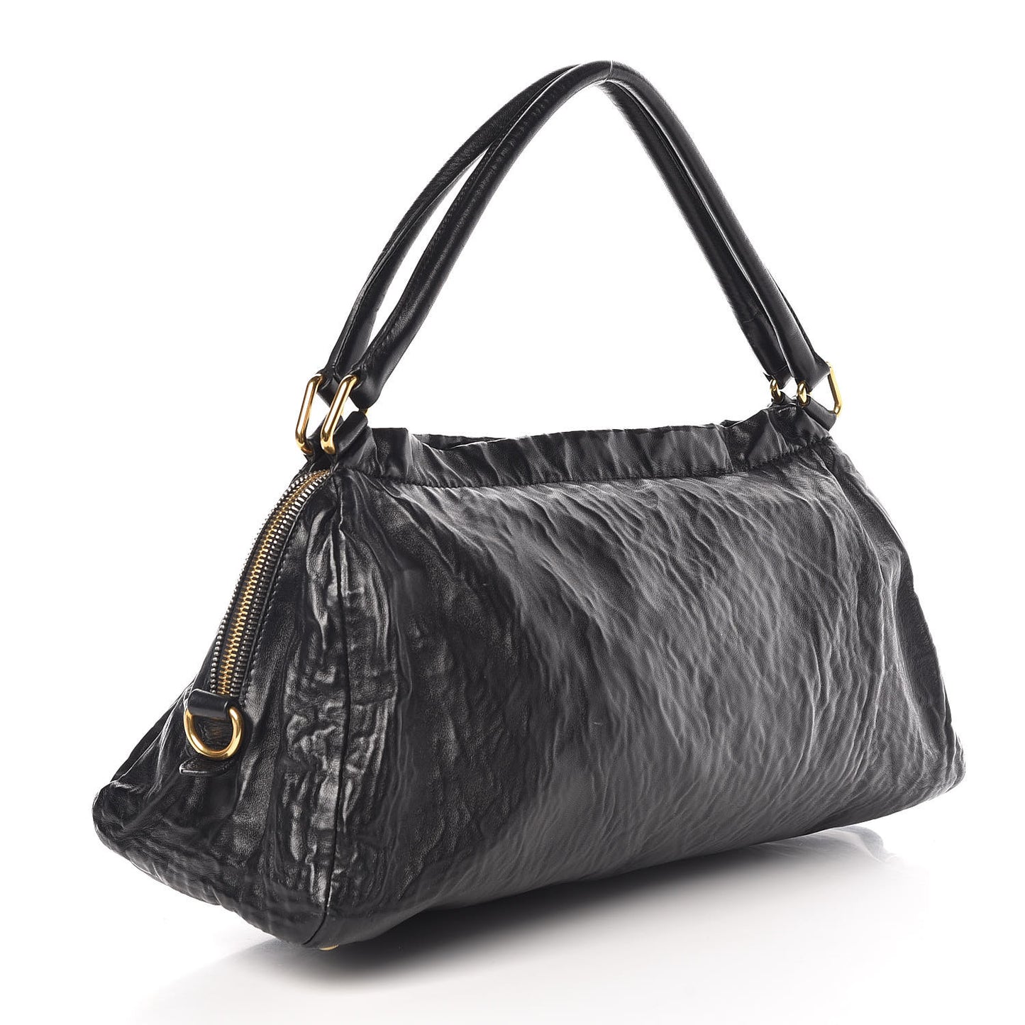 Nappa Antique Shoulder Bag Black