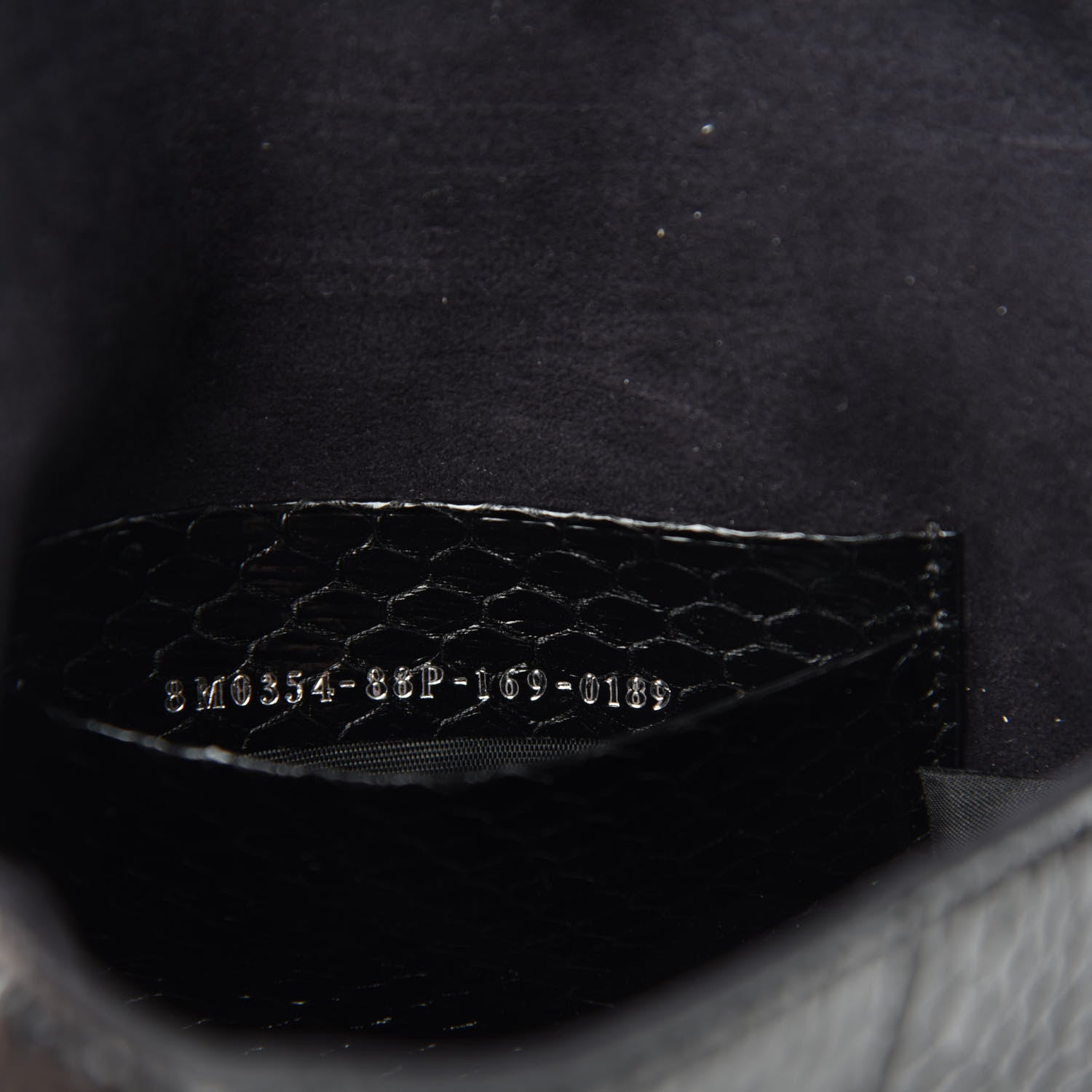 Fendi Elaphe Rabbit Fox Fur Micro Buggie Baguette Black 9 of 10