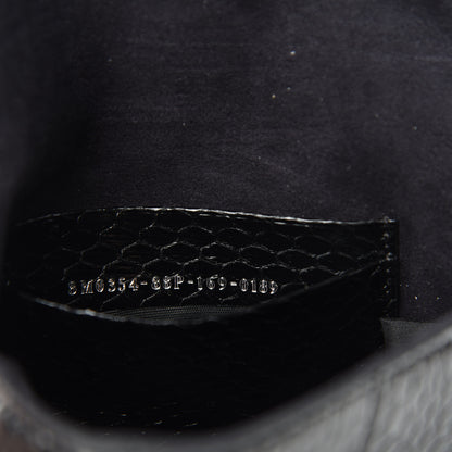 Fendi Elaphe Rabbit Fox Fur Micro Buggie Baguette Black 9 of 10