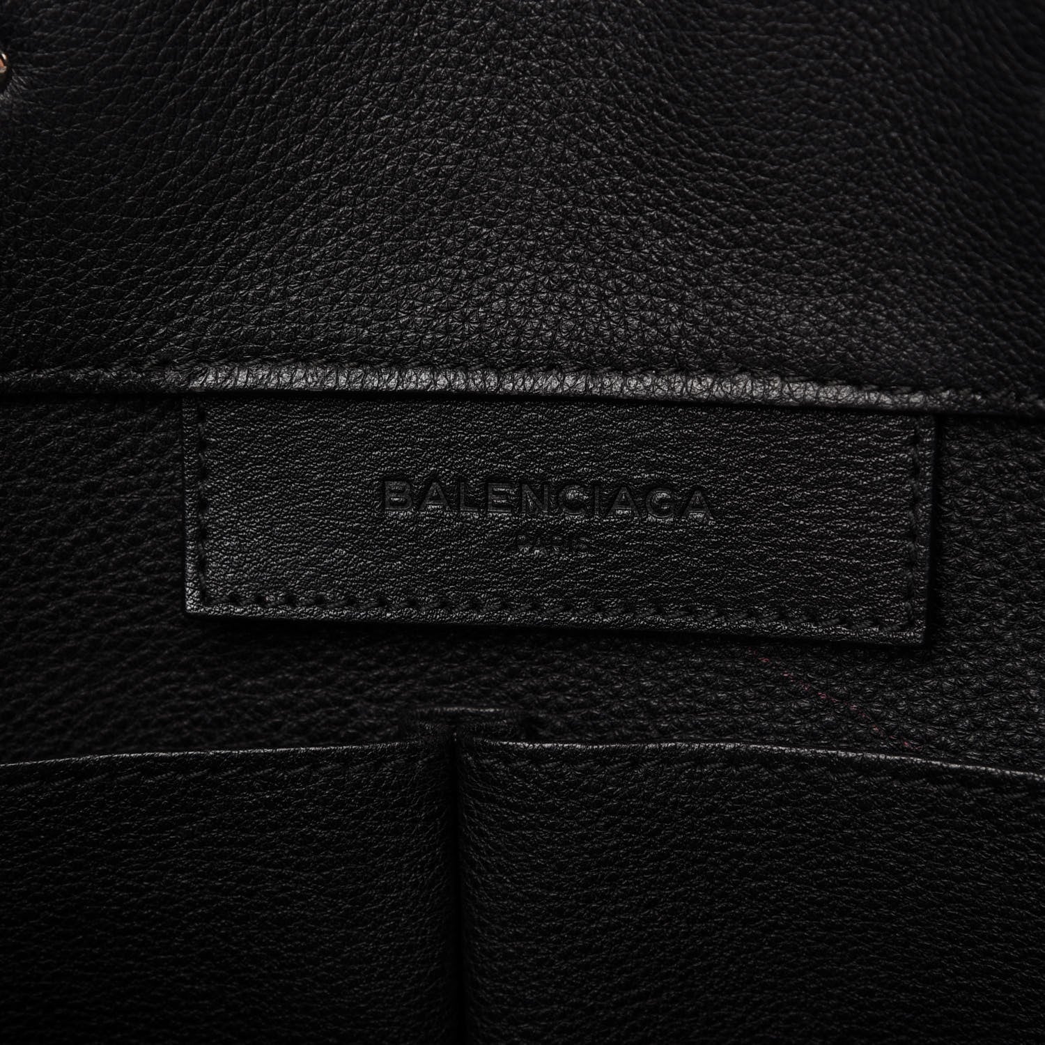 Balenciaga Grained Calfskin Silver Metallic Edge Hardware Papier A4 Tote Black 8 of 15