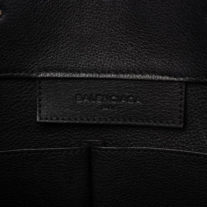 Balenciaga Grained Calfskin Silver Metallic Edge Hardware Papier A4 Tote Black 8 of 15