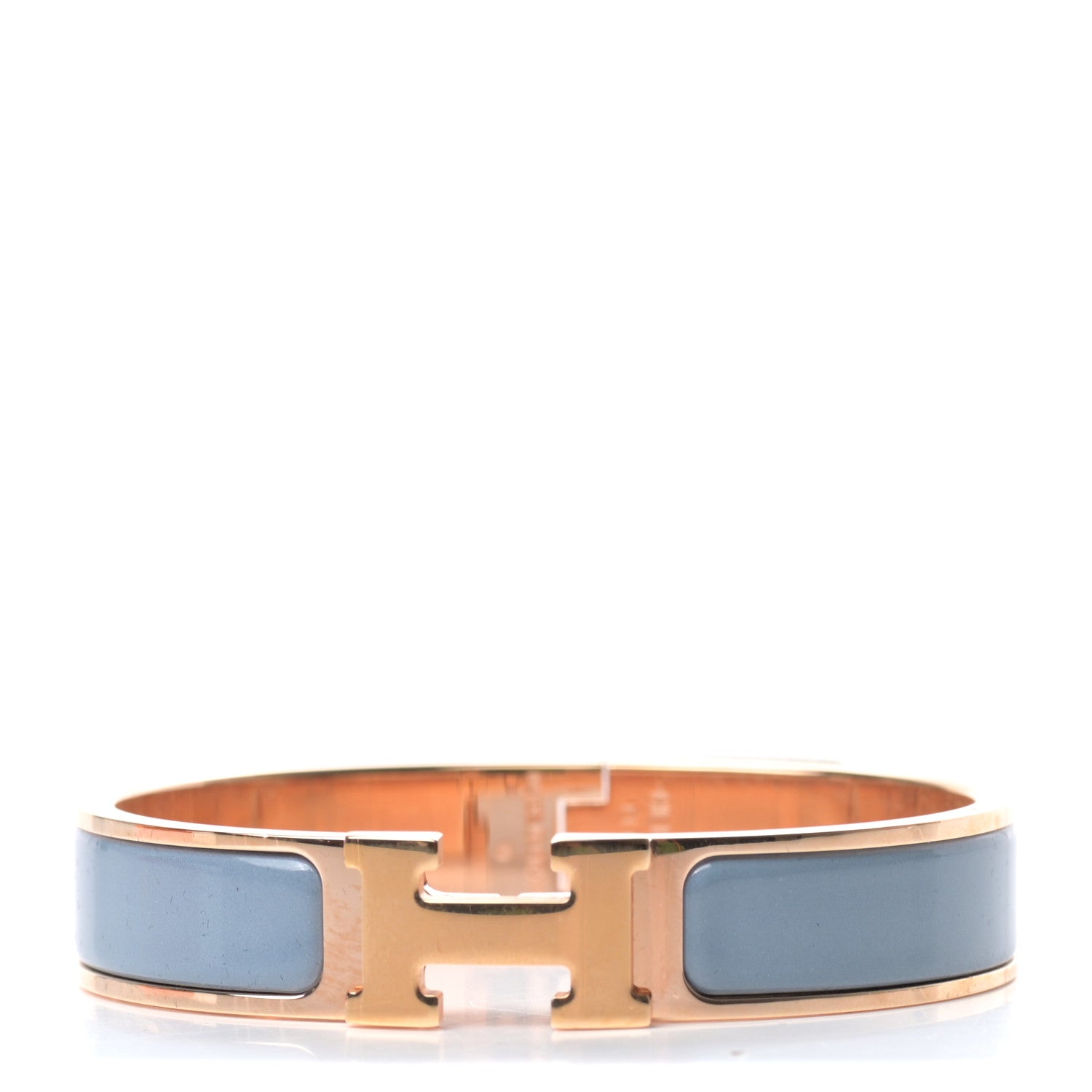 Hermes Enamel Narrow Clic Clac H Bracelet PM Aigue Marine 1 of 4