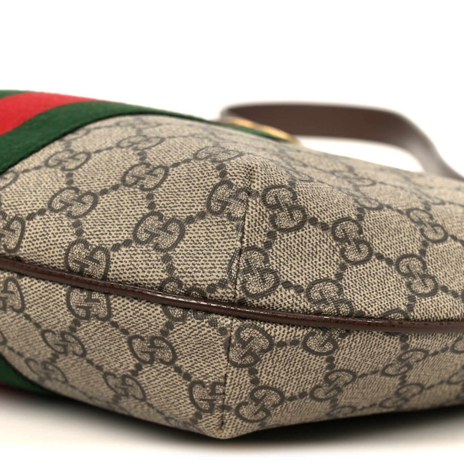 Gucci GG Supreme Monogram Web Small Ophidia Half Moon Hobo Brown 11 of 11