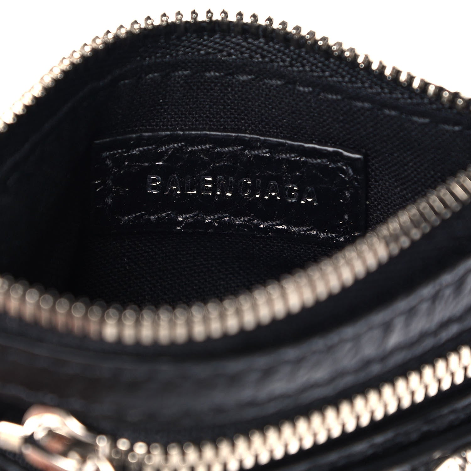 Balenciaga Agneau Giant 12 Silver Hardware Coin Purse Black 5 of 9