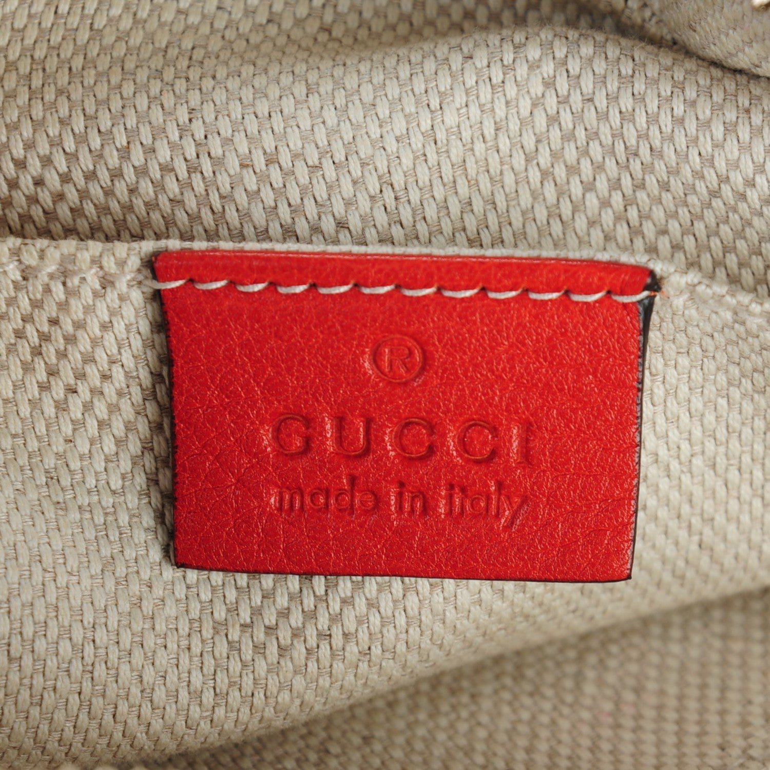 Gucci Pebbled Calfskin Small Soho Disco Bag Tabasco Red 6 of 7