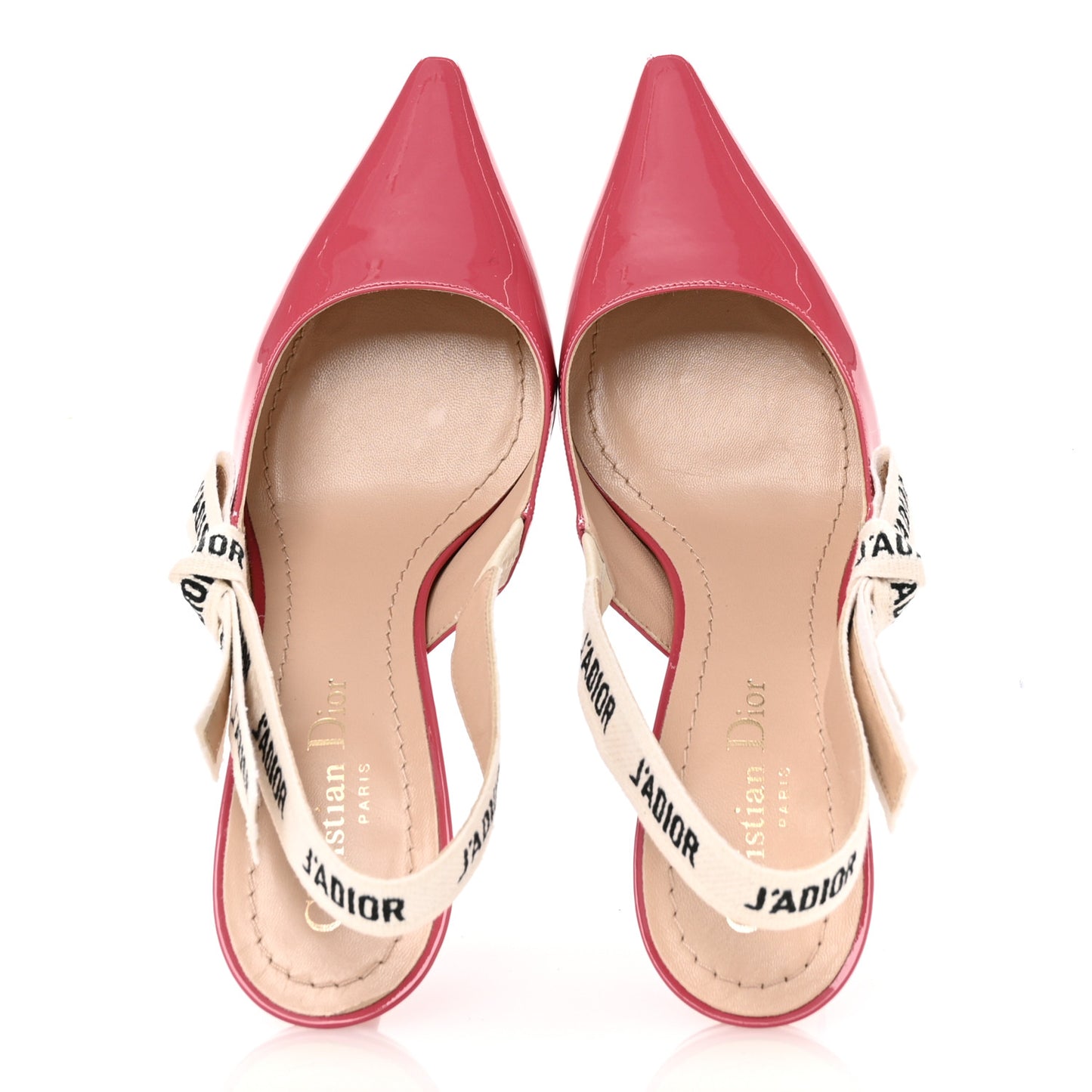 Patent Ribbon J'Adior Slingback 65mm Pumps 37.5 Fraise