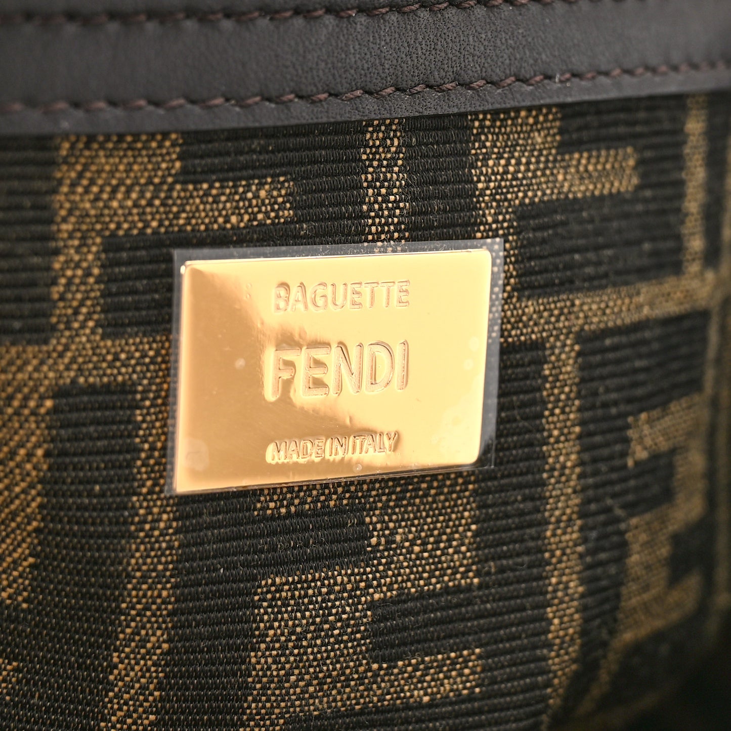 Fabric Jacquard FF 1974 Medium Baguette Tobacco Moro Black