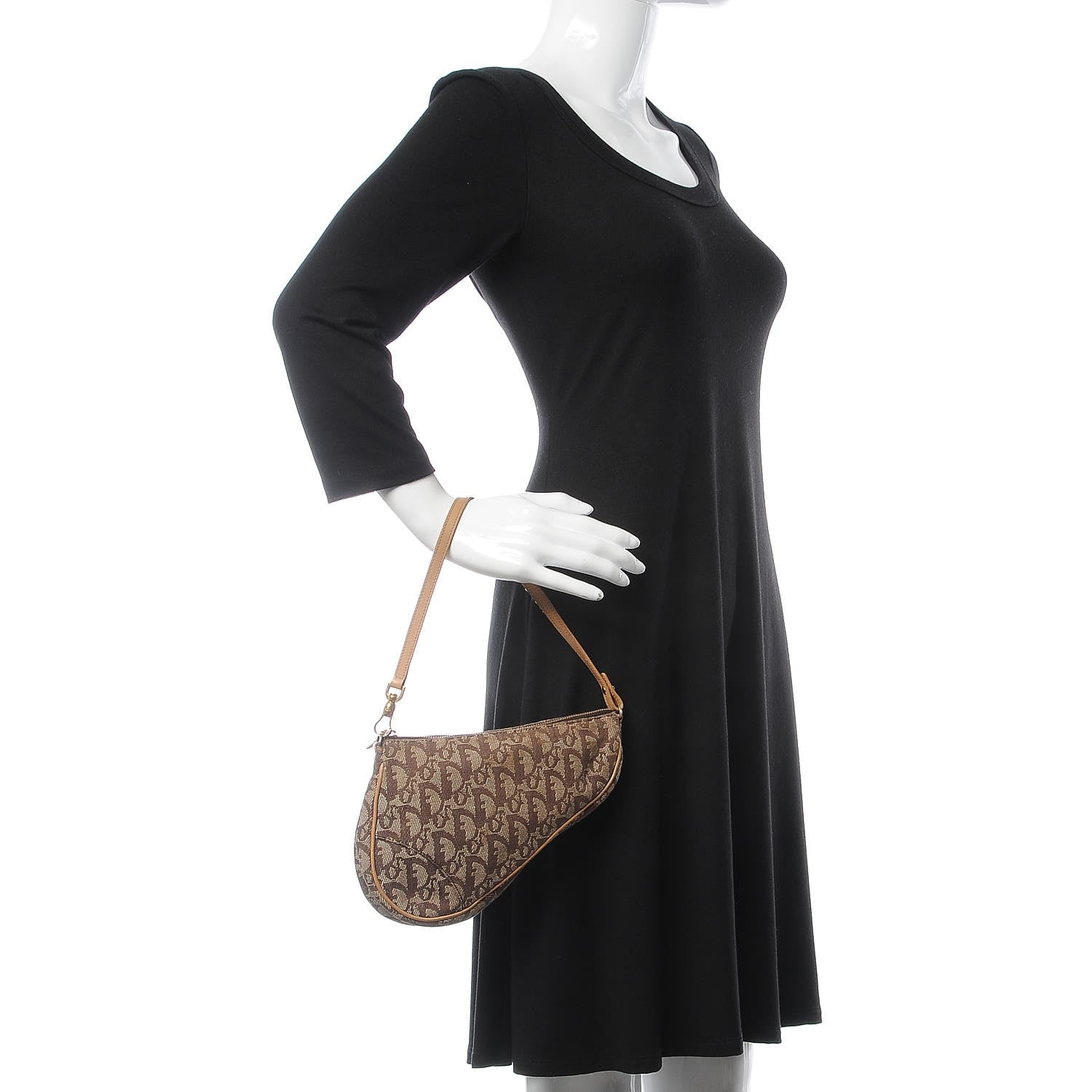 Christian Dior Monogram Mini Saddle Pochette Brown 2 of 12