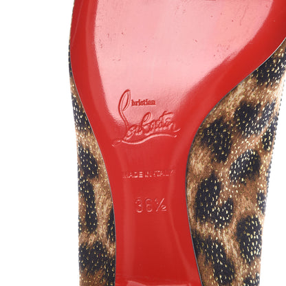 Christian Louboutin Lurex Leopard La Massine Flats 36.5 Black Gold 6 of 8