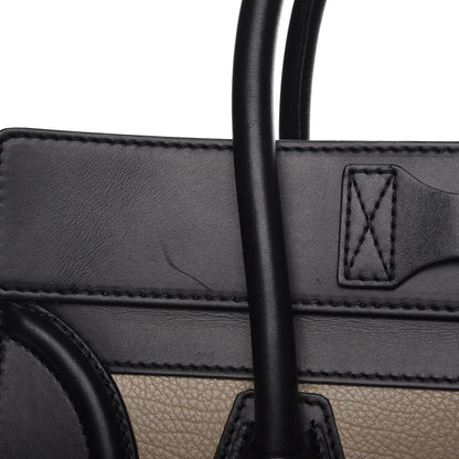Celine Elephant Calfskin Suede Mini Tri-Color Luggage Sand 7 of 9