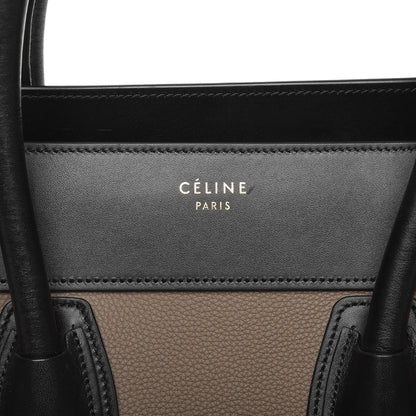 Celine Baby Grained Calfskin Suede Mini Tri-Color Luggage Vanilla 8 of 9