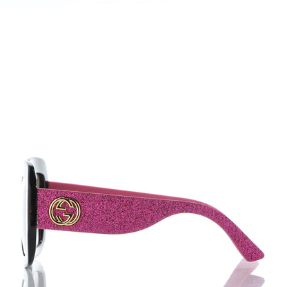 Gucci Square Frame GG0102S Sunglasses Glitter Pink Multi 3 of 9