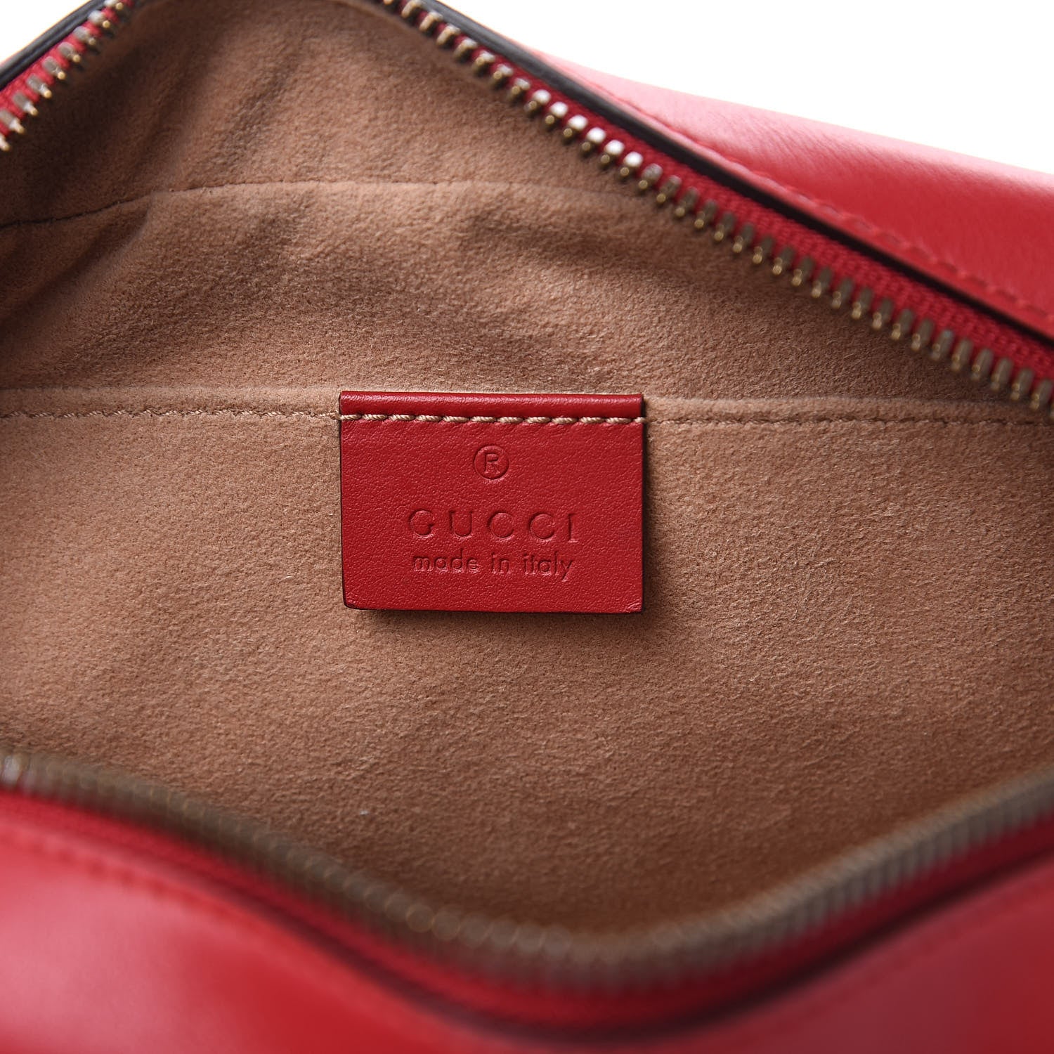 Gucci Calfskin Matelasse Small GG Marmont Chain Shoulder Bag Hibiscus Red 6 of 9
