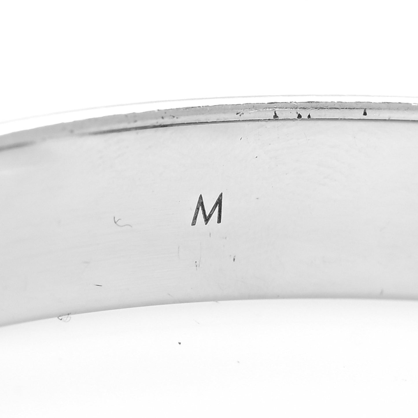 Brass Palladium Plated Nanogram Cuff M Silver