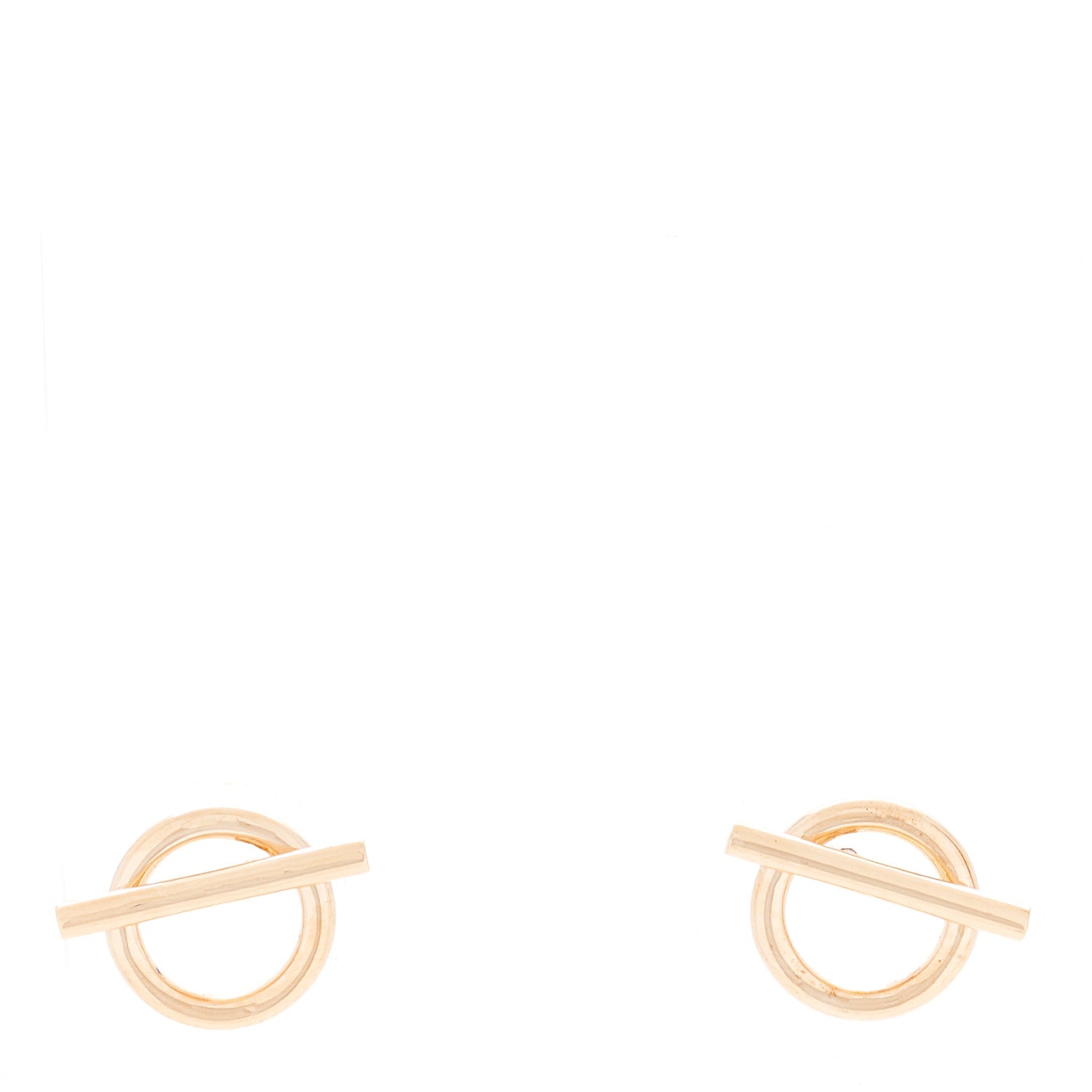 Hermes 18K Rose Gold PM Echappee Earrings 1 of 5