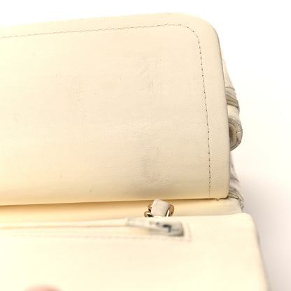 Chanel Lambskin Quilted Medium Double Flap White 14 of 15