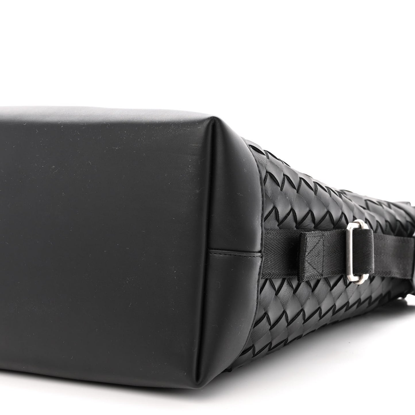 Calfskin Intrecciato Zipped Tote Black