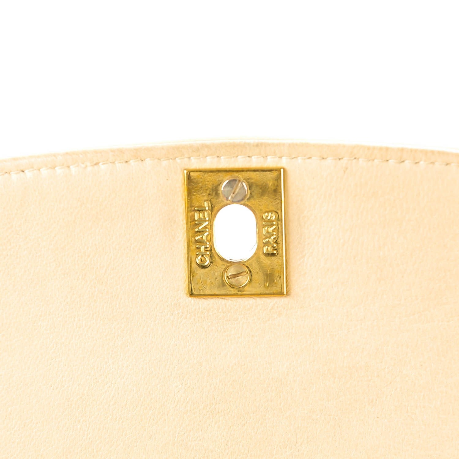Chanel Lambskin Quilted Medium Single Flap Beige 7 of 9