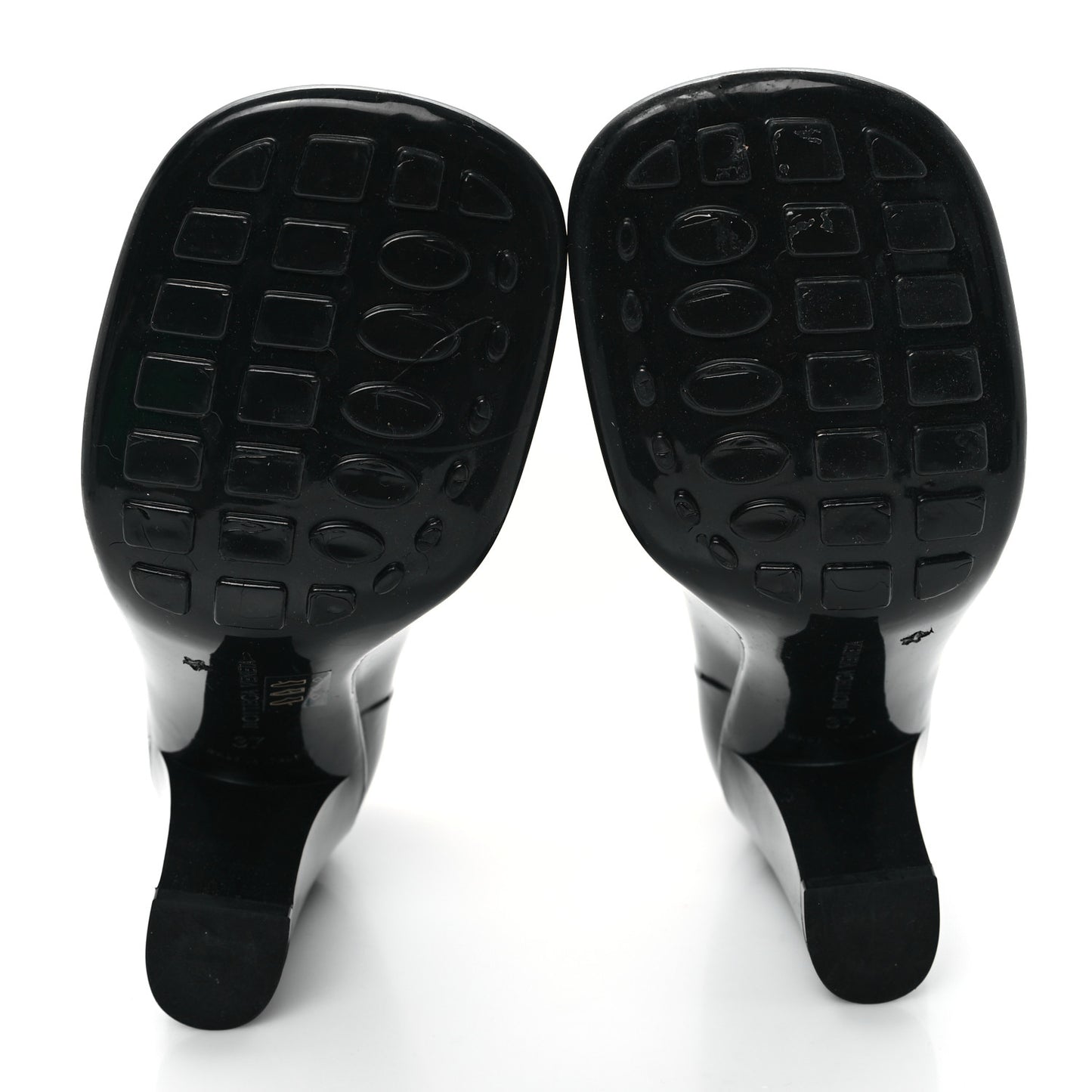 Rubber Shine Ankle Boots 37 Black