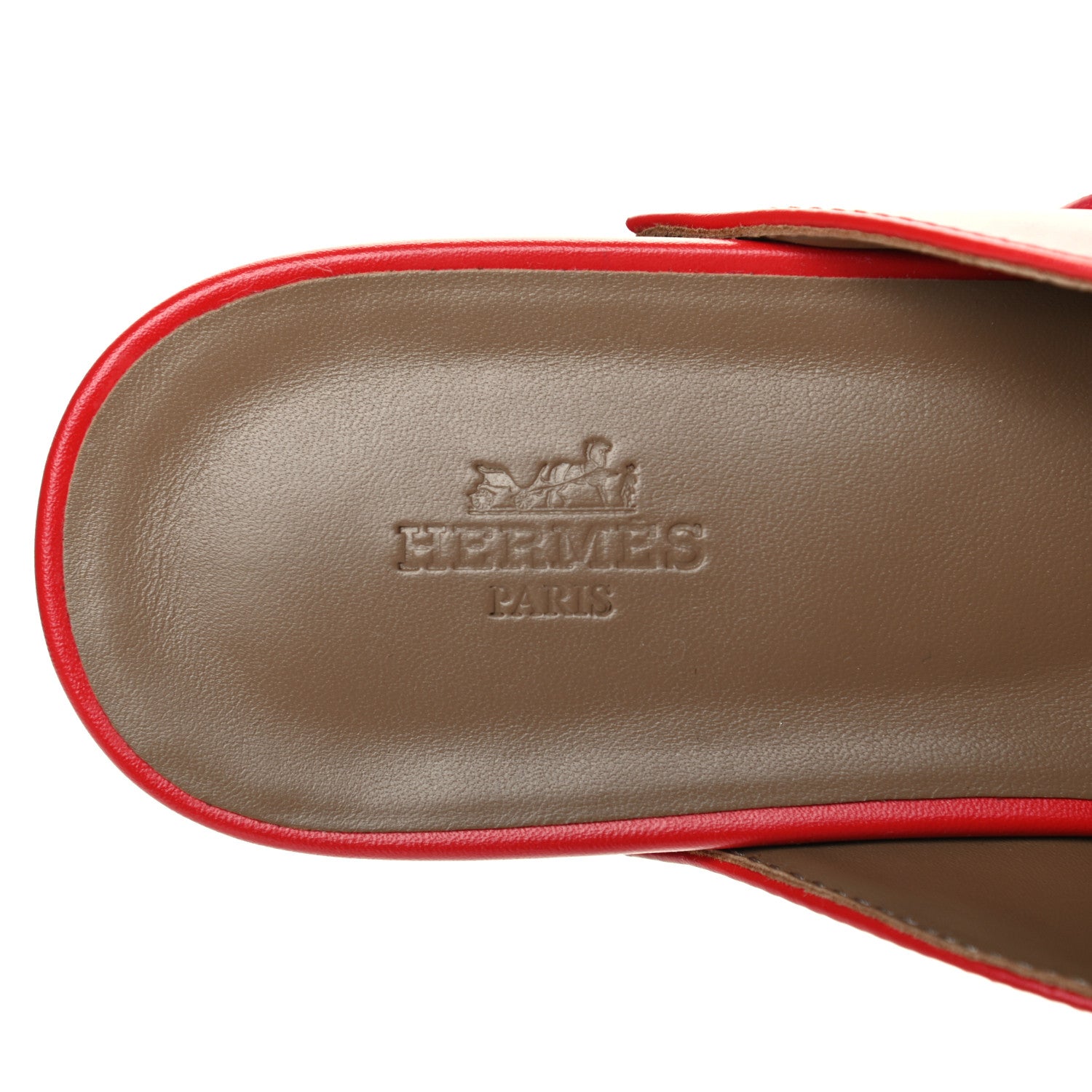 Hermes Calfskin Carlotta Mules 39 Rouge 7 of 8