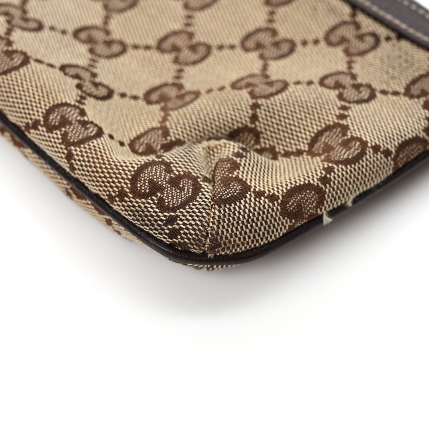 Gucci Monogram Jolicoeur Wristlet Dark Brown 9 of 9
