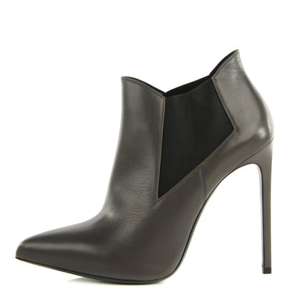 Saint Laurent Calfskin Classic Paris Chelsea 105 Ankle Boots 42 Earth 1 of 6