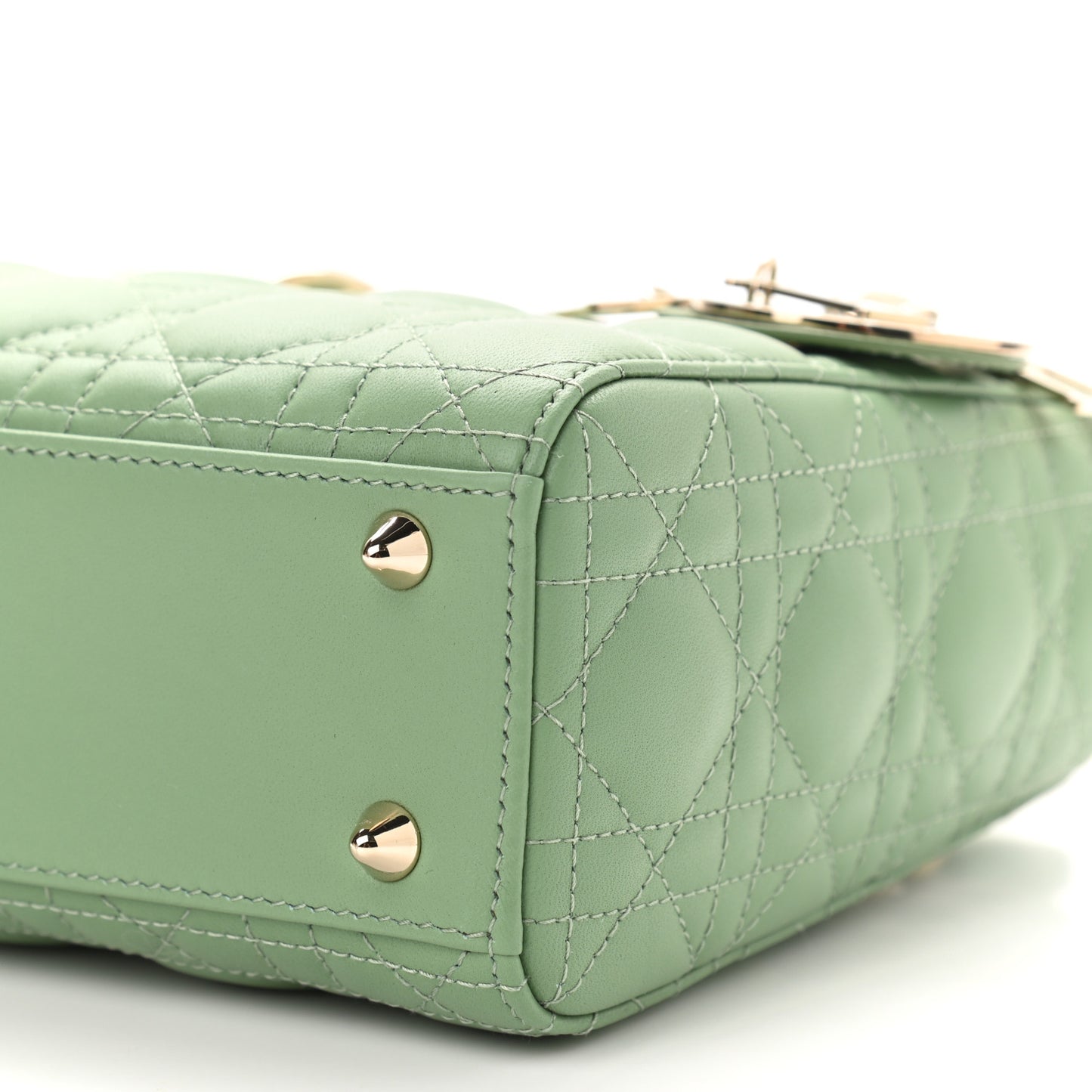 Lambskin Cannage Small My ABCDior Lady Dior Green