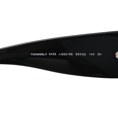 Chanel Acetate Rectangle Sunglasses 5435 Black 5 of 8