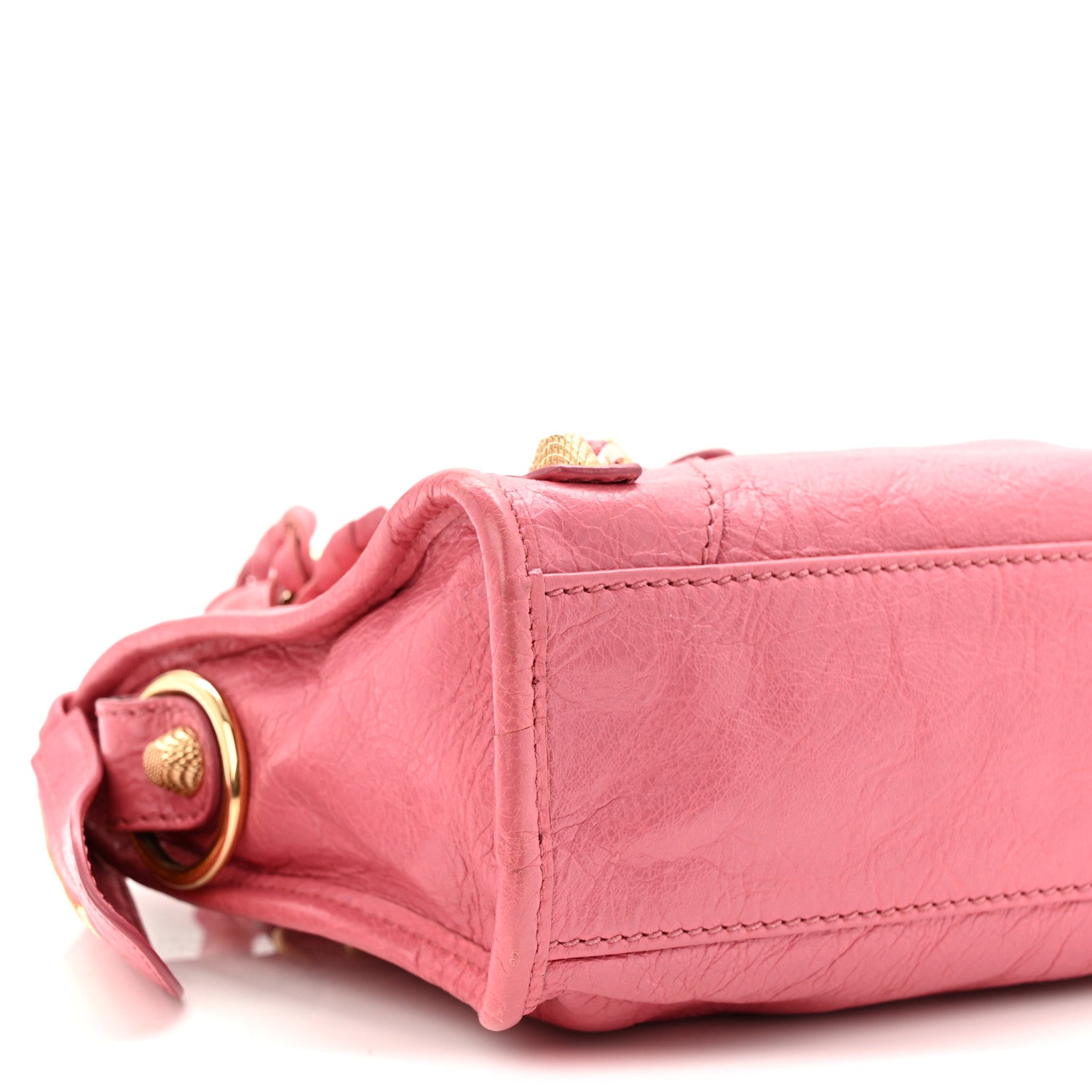 Balenciaga Agneau Giant 12 Gold Hardware Mini City Rose Bombon Raspberry 9 of 10