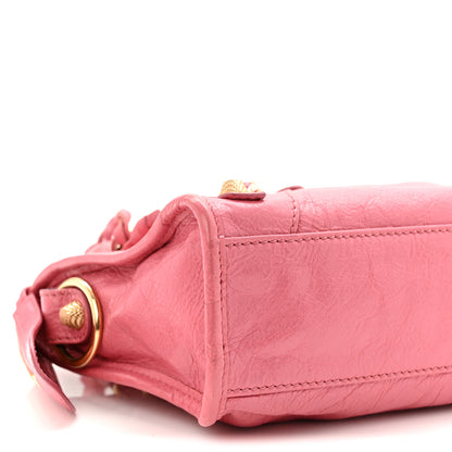 Balenciaga Agneau Giant 12 Gold Hardware Mini City Rose Bombon Raspberry 9 of 10