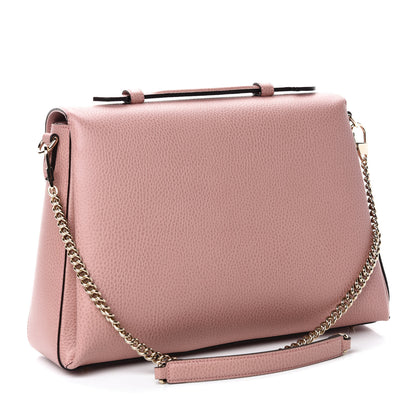 Gucci Dollar Calfskin Medium Interlocking G Top Handle Shoulder Bag Soft Pink 3 of 10