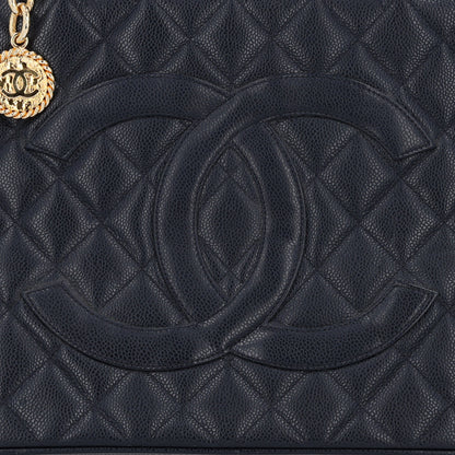 Chanel Caviar Quilted Medallion Tote Navy 9 of 11