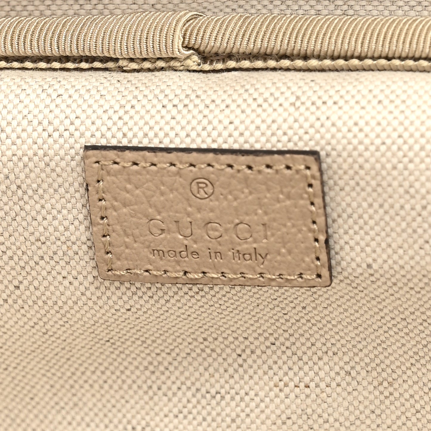 GG Supreme Monogram Textured Dollar Calfskin Web Small Savoy Cabin Trolley Beige Mystic White Oatmeal