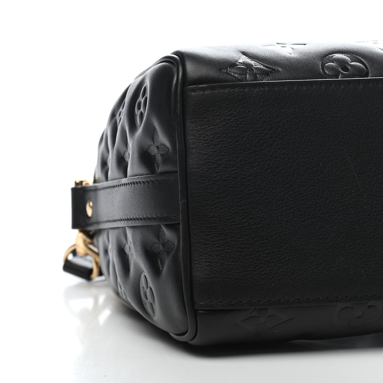Louis Vuitton Lambskin Embossed Monogram Speedy 22 Bandouliere Black 7 of 8