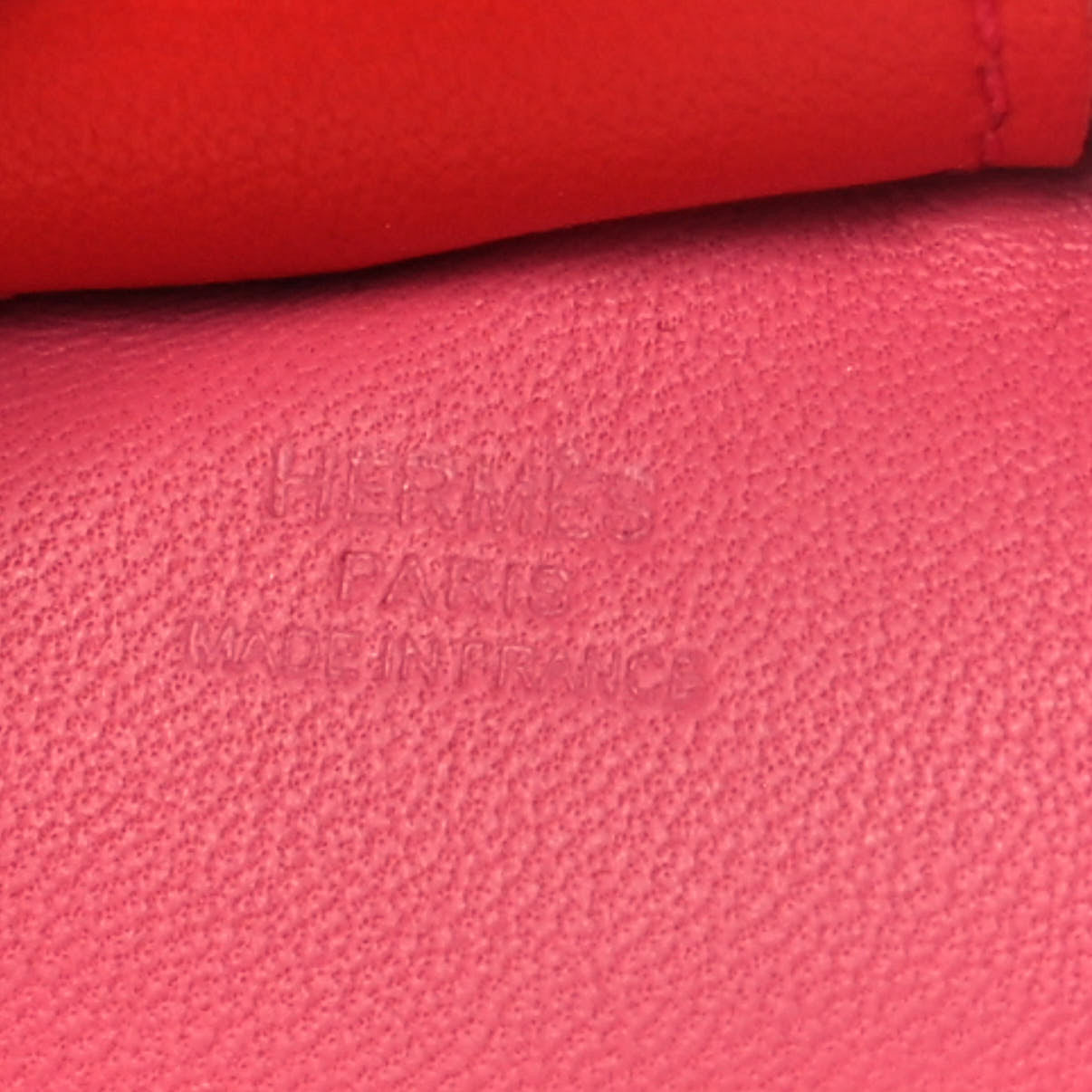Hermes Milo Lambskin Grigri Rodeo Horse Bag Charm GM Rose Azalee Orange Poppy Rose Indien 3 of 6