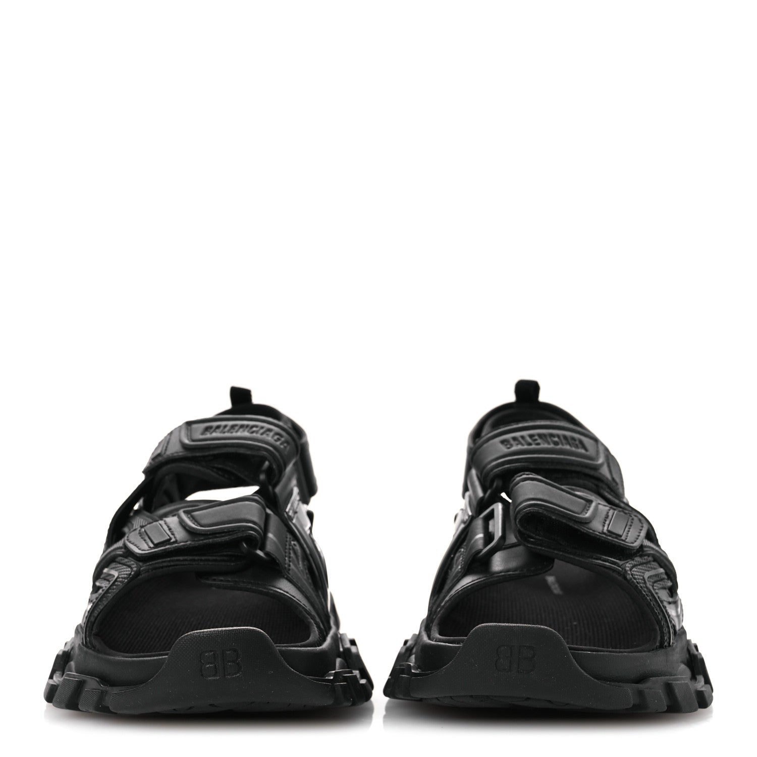 Balenciaga Neoprene Rubber Womens Track Sandals 37 Black 1784289