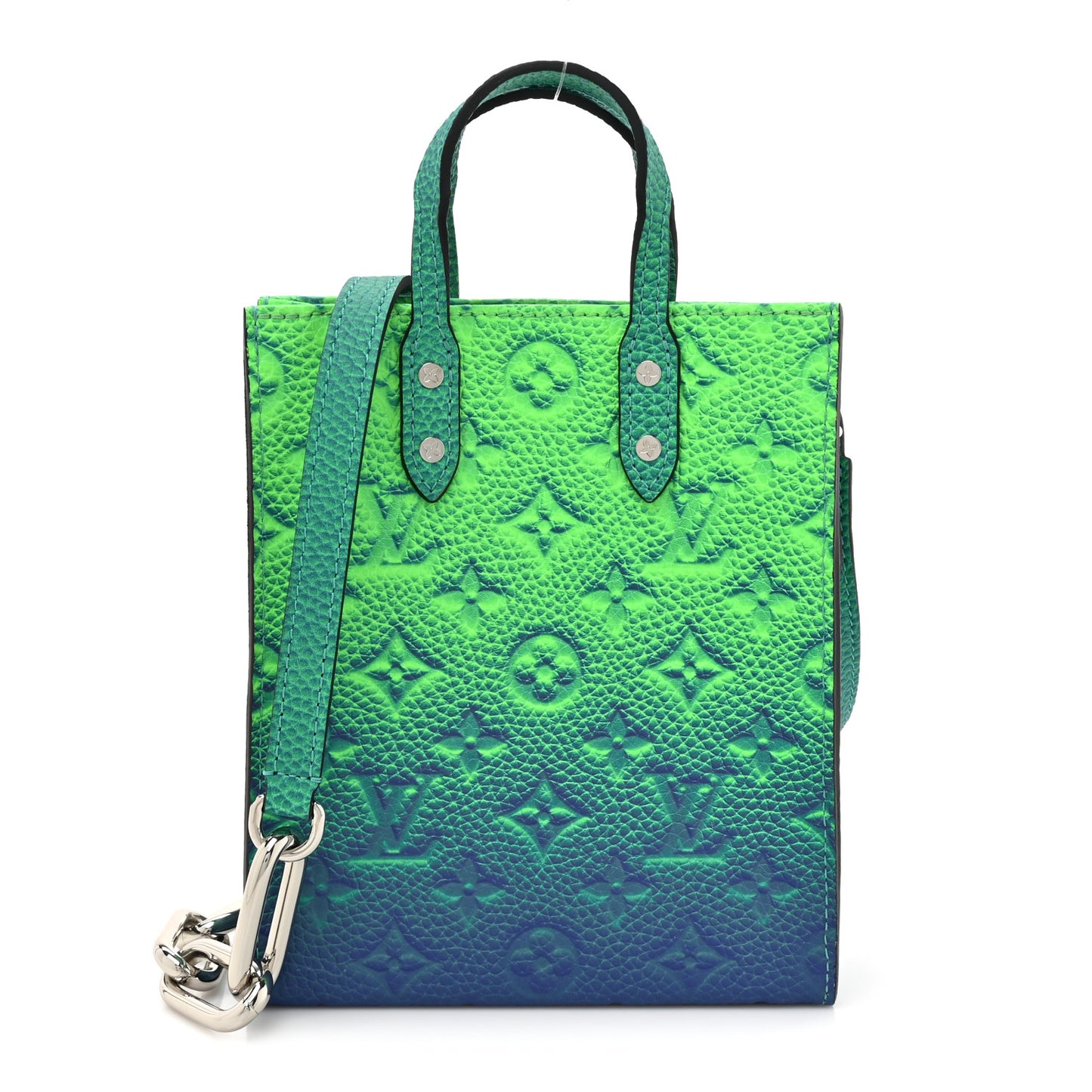 Taurillon Illusion Sac Plat XS Bleu Vert