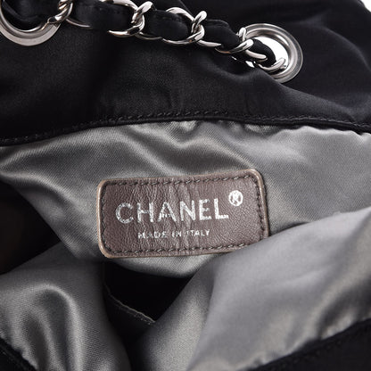 Chanel Satin Melrose Hobo Black 6 of 9